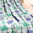 thumbnail image 3 of Blue Green Dinosaurs Geometric Pattern Blanket,Comfortable Soft Lamb Wool Throw Blanket,All Season,Warm Lightweight Blankets for Sofa Bed Couch Living Room Chair,60"x80", 3 of 4
