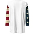 thumbnail image 5 of Aloohaidyvio 3/4 Sleeve Shirts for Women,3/4 Sleeve Patriotic Shirts for Women Dressy Tunic Tops Round Neck Loose Fit Pullover Blouses & Basic Tees, 5 of 5