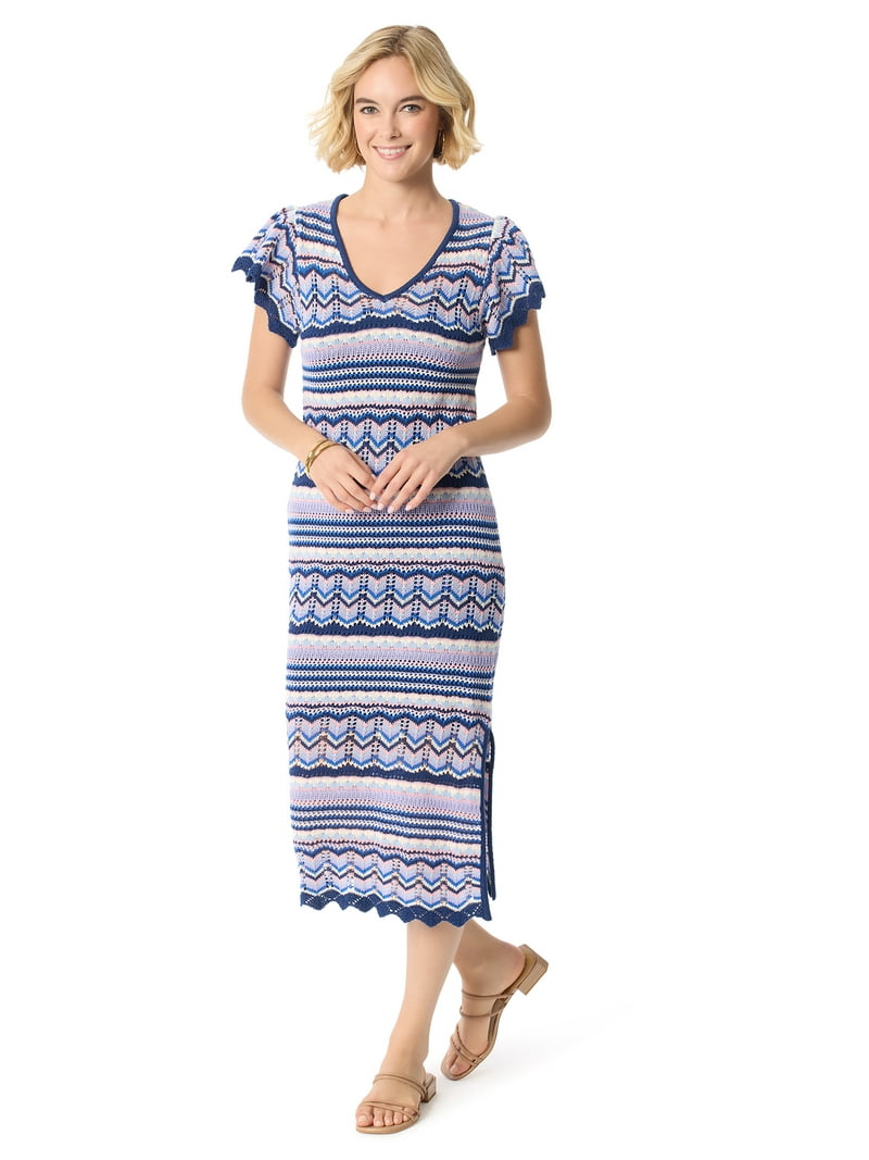 Jessica Simpson Women's and Women's Plus Trinity Crochet Dress