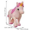 thumbnail image 3 of Ensemble de 2 Statues Miniatures de Licorne en Polyrésine, Figurines d'Animaux, Rose & Violet, 3 of 5