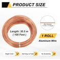 thumbnail image 2 of Uxcell 17 Gauge 1.2mm Aluminum Wire, 100 Feet Bendable Metal Craft Armature Wire, Rose Gold, 2 of 6