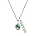 thumbnail image 1 of Delight Jewelry Silvertone Lime Leaves on Green Band Spinner Silvertone Live the Life You Have Imagined Bar Charm Necklace, 23", 1 of 4