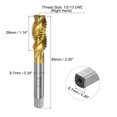 thumbnail image 2 of Uxcell Spiral Flute Thread Taps 1/2-13 UNC 2B Titanium Coated Screw Threading Tapping Tools, 2 of 5