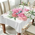 thumbnail image 4 of Flowers Pattern Rectangle Tablecloth, Dust Proof Anti Wrinkle Wipeable Table Cloth Tabletop for of Dinner Kitchen Wedding Holiday Party 54"x54" Home Decor, 4 of 7