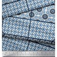 thumbnail image 2 of Soimoi Cotton Voile Fabric Geometric,Damask & Mandala Patchwork Print Fabric by Yard 56 Inch Wide, 2 of 3