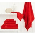 thumbnail image 5 of Cotton Paradise 100% Cotton 6 Piece Towel Set, Soft Absorbent Quick Dry Towels for Bathroom, Red, 5 of 7