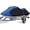 Blue/Black, variant on Waterproof Heavy Duty Trailerable Personal Watercraft Cover, Fits PWC Models Up to 145 Inches Long