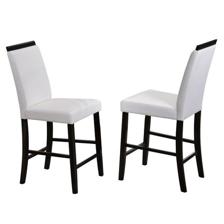 Lenn White Upholstered Faux Leather 24 Counter Height Parsons Lenn White Upholstered Faux Leather 24 Counter Height Parsons Kitchen Dinette Dining Side Chairs With