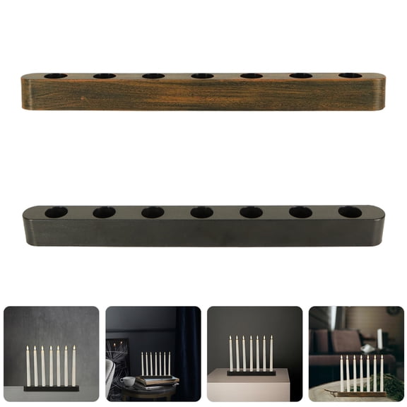 HEMOTON 2pcs Candle Holders Creative Candleholder Decor 7 Hole Simple Table Candlestick Ornament