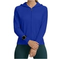 thumbnail image 4 of StSilkitty Sun Protection Hoodie Athletic Jackets for Womens Solid Color Full Zip Long Sleeve Hoodies Pullover Tops, 4 of 8