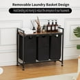 thumbnail image 2 of Danolapsi Laundry Sorter 4 Sections,Laundry Hamper with Shelf,Laundry Basket with Wheels,Cloest Storage and Organization,Clothes hamper with Table,Rolling Cart,for Bathroom,Bedroom,Restroom,Black, 2 of 7