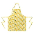thumbnail image 2 of Yellow Lemon Fruit Dots LightYellow Pattern Apron-Garden Aprons for Women with Pockets-Cotton Linen Waterproof Kitchen Cooking Gardening Aprons Adjustable for Kitchen,Cooking,BBQ and Salon 33x27 Inch, 2 of 7