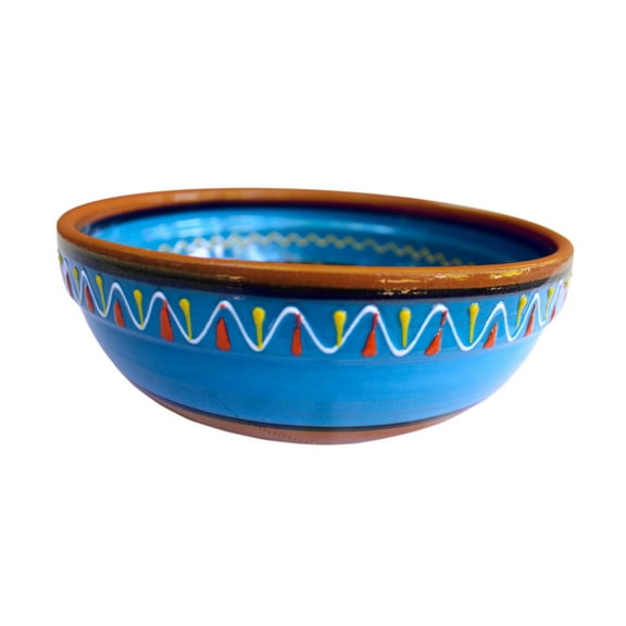 Terracotta Blue, Deep Serving Dish - Hand Painted From Spain
