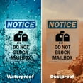 thumbnail image 6 of (2 Pack) Do Not Block Mailbox OSHA Notice Sign 18 Inch X 24 Inch Plastic Sign, Weather Resistant, UV Protected for Workplace, Business, and Construction Site, Made in the USA, 6 of 8