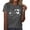 Gray, variant on Women Graphic Round Neck Short Sleeve T-Shirt Vintage Humor Music Notes Butterflies Casual Basic Comfy Loose Summer Top, White L