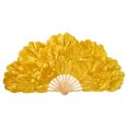 thumbnail image 2 of Airle Folding Fan Waterproof 3-layer Petals Bamboo Handle Handheld Chinese Yangge Dance Fan Performance Prop for Performance, 2 of 8