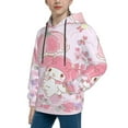 thumbnail image 5 of My Melody Kids' Hoodie 3D Print Sweatshirt Soft Pullover Hooded with Big Pockets Fans Gifts for Boys or Girls Small, 5 of 7