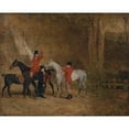 thumbnail image 2 of Benjamin Marshall 14x12 Gold Ornate Wood Frame and Double Matted Museum Art Print Titled - Foxhunting Scene (1808), 2 of 4