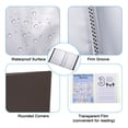 thumbnail image 4 of Uxcell 9x12" Binders with Plastic Sleeve, PP 60 Pockets Waterproof File Portfolio Folder Protector, Brown, 4 of 5