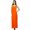 Orange, variant on Bimba Women's Solid Spaghetti Strap Maxi Dress for Summer Beach Wear Sundress