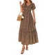 thumbnail image 1 of Vestido PRETTYGARDEN 2025 Verano Floral Maxi XL con Escote en V, 1 of 8