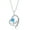 I Love You Mom - Blue Opal & CZ, variant on Created Opal Necklace for Women – I Love You Mom Pendant Necklace – Unique Jewelry Gifts – I Love You Forever Mom Necklace – Meaningful Jewelry Gift for Mother’s Day