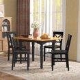 thumbnail image 2 of HOMCOM Wooden Farmhouse Dining Chairs Set of 4 with Cross Back, Black, 2 of 10