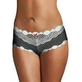 thumbnail image 2 of Maidenform 00090563577583 White Dot Cheeky Hipster Panty - Black - Size 5, 2 of 2