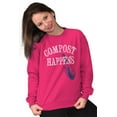 thumbnail image 3 of Compost Happens Home Gardening Humor Women Crewneck Sweatshirt Brisco Brands S, 3 of 6