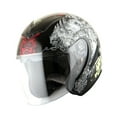 thumbnail image 5 of 1Storm Motorcycle Open Face Fiber Glass Dual Visor Helmet HB_609 Scooter Classical Knight Bike Samurai Black + One Extra Clear Shield, 5 of 8