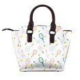 thumbnail image 2 of Zufioo Cute Tennis Rackets Print Leather Rivet Shoulder Bag, Microfiber PU Leather Adjustable Shoulder Strap Handbag, Ideal Gift for Women-One Size, 2 of 6