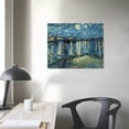 thumbnail image 4 of Shiartex  Starry Night Over the Rhone Famous Oil Paintings Reproduction Modern Canvas Print Artwork Seascape Pictures on Canvas Wall Art for Home Office Decorations 20x16 in/16x12 in, 4 of 6