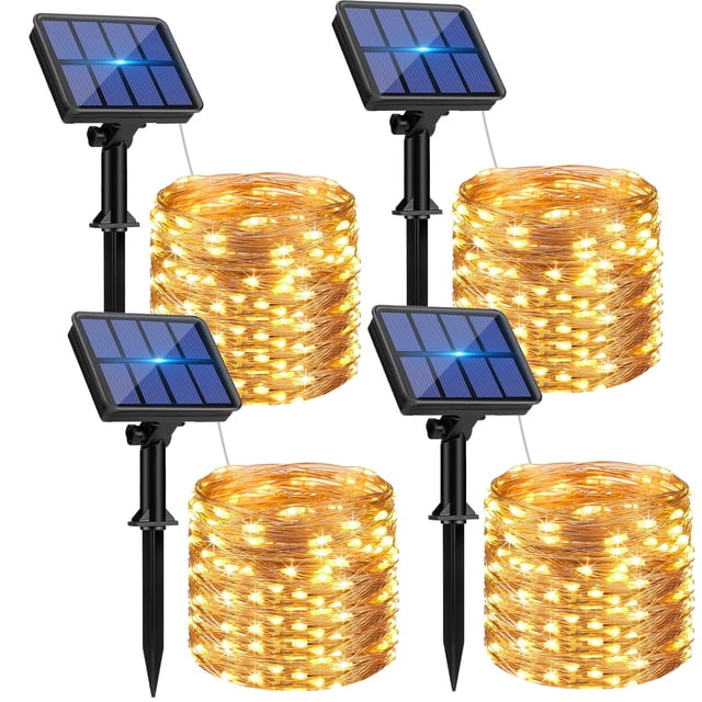 Guirnalda de luces solares btfarm, 320 LED, 40 m, resistente al agua, 8 modos