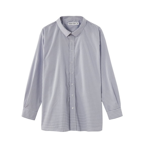 Stanton Dress Shirt Plaid White And Grey