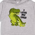 thumbnail image 3 of Inktastic I Love My Dad with Baby and Daddy Tyranasaurus Rex Toddler Hoodie, 3 of 4