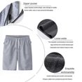 thumbnail image 2 of Bañador para hombre, pantalones cortos para natación, running, gimnasio, bañadores, bañadores, playa, verano, m gris oscuro, 2 of 5