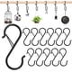 thumbnail image 1 of 12 Piezas Ganchos en S con Hebilla, Ganchos de Metal en Forma de S para Colgar, Ganchos de Cocina, Ganchos para Colgar Resistentes para Cocina y Baño, Negro, 1 of 5
