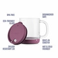 thumbnail image 3 of Ello Nova Shine 12oz Glass Mug with Lid, Figgy Pudding, 3 of 7
