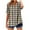 Yellow, variant on Women's Button Down Shirts Plaid Fold Short Sleeve Casual Tops V Neck Business Summer T Shirts Trendy Dressy Blouses