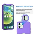 thumbnail image 3 of iPhone 12 Pro Max Case, iPhone 12 Pro Max (6.7 inch) Case Sturdy, Hard Plastic Case 360 Full Body Shockproof Protection With Tempered Glass Screen Protector Case for iPhone 12 Pro Max -Purple, 3 of 8