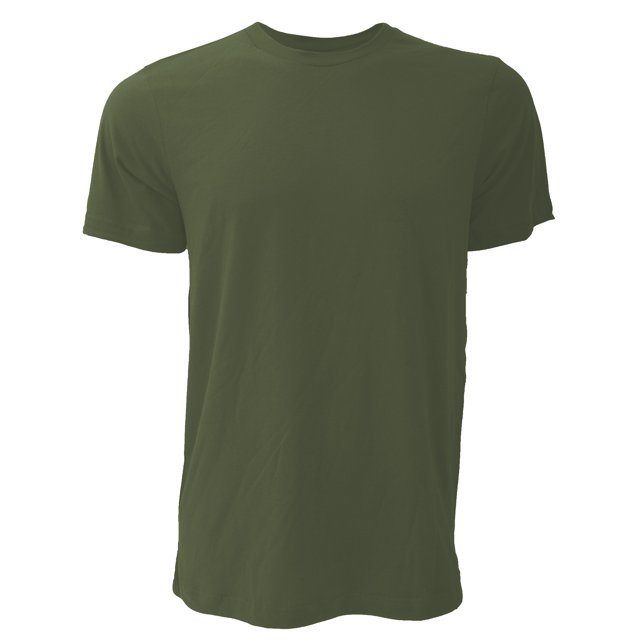 Canvas - Camiseta Básica de manga corta Unisex - Casual o Deporte/Gym Hombre/Mujer (Oliva Jaspeado)