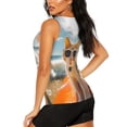 thumbnail image 3 of Lsque Surfing Cat Sun Printed Workout Tank Tops for Women, Athletic Sports Tank Tops, Compression Sleeveless Dry Fit Shirts,Sleeveless Yoga Shirt-X-Large, 3 of 9