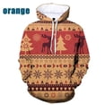 thumbnail image 2 of Sudadera con capucha con estampado de copos de nieve y renos de Feliz Navidad para hombres y mujeres, sudadera con capucha holgada de gran tamaño con estampado 3D para hombres, 2 of 5
