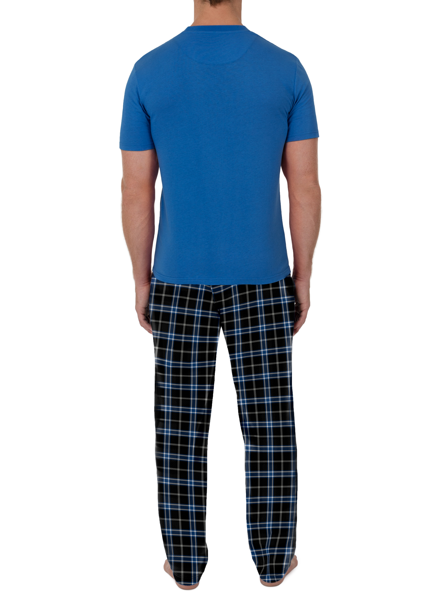 Fruit Of The Loom Men's Short Sleeve Crew Neck Top and Fleece Pajama Pant Set - image 5 of 5