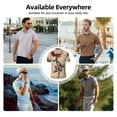 thumbnail image 5 of Wukai Vintage Rose Botanical Art Men’s Polo Shirts Sleeve,Camisas Polo Para Hombre,True Classic Tees Men-Large, 5 of 6