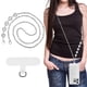 thumbnail image 1 of Body Strap MoKo - Cordón universal para teléfono (120 cm), metal, color plateado, 1 of 5
