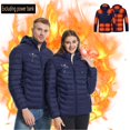 thumbnail image 1 of Chaquetas y abrigos casuales de manga larga con capucha, con USB, temperatura constante, calefactables, resistentes al viento, talla grande, para hombre y mujer, invierno, 4 unidades, 1 of 6