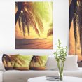 thumbnail image 1 of Design Art - Plage Tropicale avec Palmier Vert, 1 of 3