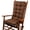 Dark Brown, variant on 18 in Jumbo Rocking Chair Cushions with Ties,Non-Slip Durable Linen Pads Thick Padding and Tufted Design for Living Room Rocker (Gray, Set of Seat & Back Cushion)