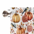 thumbnail image 5 of Fall Valances for Windows, Pumpkin Red Flower Sparrow Leaf Vintage Linen Rod Pocket Short Window Valance Curtains Holiday Window Treatment for Kitchen Living Room Bathroom, 60"x18", 5 of 6
